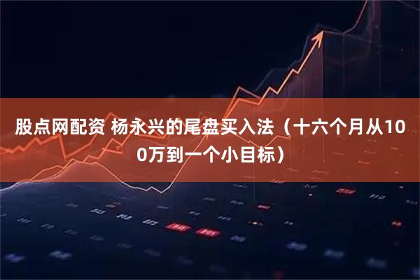 股点网配资 杨永兴的尾盘买入法（十六个月从100万到一个小目标）